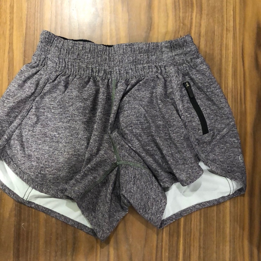 Gray/Black Lululemon Tracker Shorts - Like New!